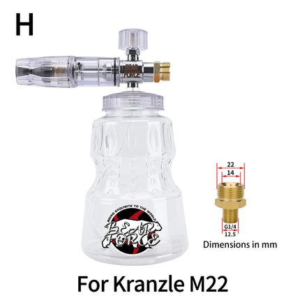 Pressure Washer Aluminum Foam Lance Foam Nozzle Car Wash Foam Maker for Karcher Elitech Bort AR Bosch Michelin Pressure Washer