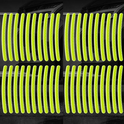 Car Wheel Hub Reflective Stripes Sticker Driving Safety Tire Decor Warning Sticker Warning Reflective Tape Car Accessories