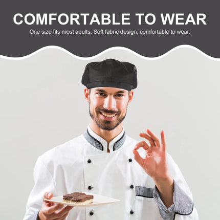 2pcs Cook Hat Worker Hat Reusable Washable Food Service Hair Net Cap Worker Hat Chef Accessory for Chef Cook Sushi Waiter