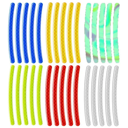 Car Wheel Hub Reflective Stripes Sticker Driving Safety Tire Decor Warning Sticker Warning Reflective Tape Car Accessories