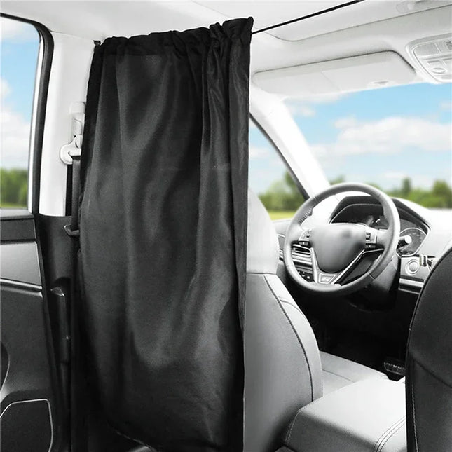 Car Privacy Curtains Universal Divider Curtain Between Rear Seat Auto Blackout Sun Shades Side Window Covers
