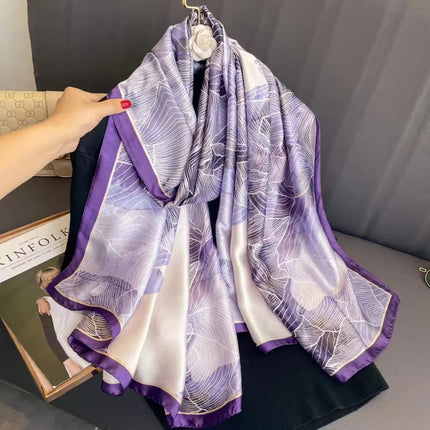 Spring Scarf Women's Luxury Design Polyester Material Smooth Scarf Soft Shawl Beach Scarf
