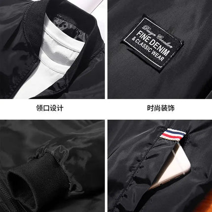 Men's Lightweight Windbreaker Spring Autumn Jacket Coat Men's Windproof Outdoor Casual Stylish Zipper Pocket Jacket