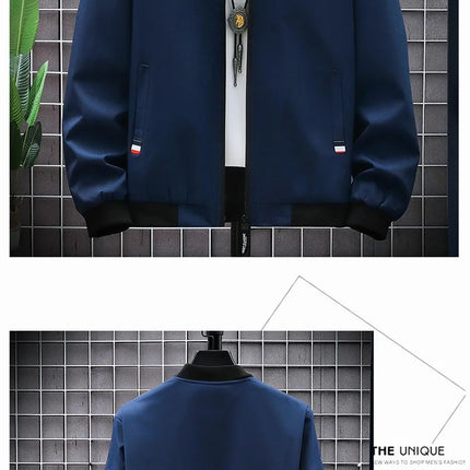 Men's Lightweight Windbreaker Spring Autumn Jacket Coat Men's Windproof Outdoor Casual Stylish Zipper Pocket Jacket