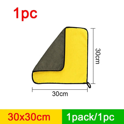 Microfiber Car Washing Towel 400GSM Double-Sided Coral Velvet Clean Towels High Water Absorption Car Wash Drying Cloth