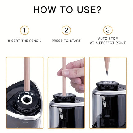Electric Sharpener Desktop Automatic Pencil Sharpener Suitable To Pencils (6-8mm) for Students School Office Stationery