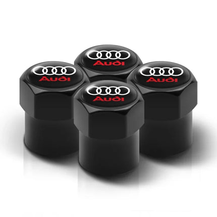4Pcs Car Wheel Tire Valve Caps Tyre Stem Cover Bolt-In Accessories For Audi Sline A6 Q7 A7 S3 A8 A3 RS A1 A5 A4 Quattro Q5 Q3 TT