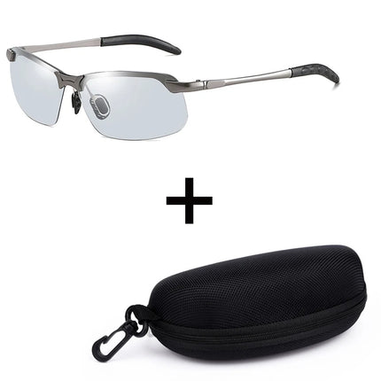 Fashion Half Frame Photochromic Sunglasses Men Women Classic Chamelon Polarized Sun Glasses Male Vintage Fishing Driving Shades