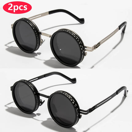 Polarized Round Sunglasses ND9 Adjustable Dimming Sun Glasses Men Women Retro Punk Men's Fishing Eyeglasses Outdoor Shades UV400