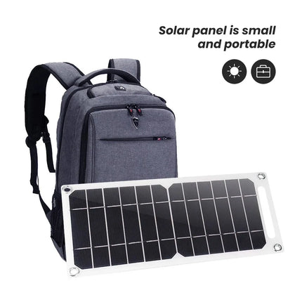 5-35W Solar Panel With USB Waterproof Outdoor Hiking And Camping Portable Battery Mobile Phone Charging Bank Charging Panel 6.8V