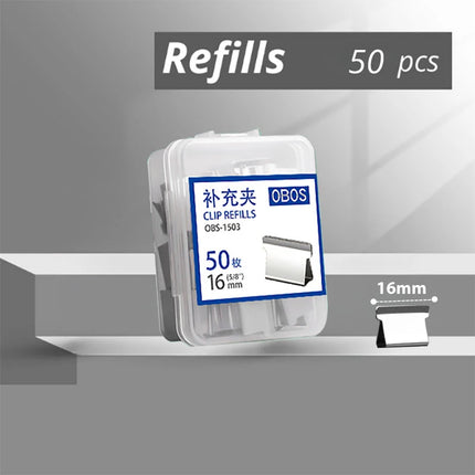 Mini Traceless Reusable Hand Clamp Push Stapler Paper Book File Office School Student Binder Binding Tools Supplies Accessories