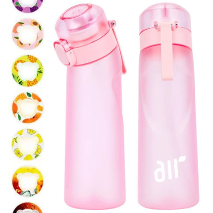 1pc Air Water Bottle With 1pc Random Flavor Pods Portable Transparent With Straw Leak Proof Suitable for Outdoor Sports