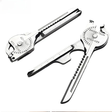 8-in-1 Multi-Tool Keychain for Camping & Survival | Folding Screwdriver, Bottle Opener | Compact Outdoor Utility Pliers with Key