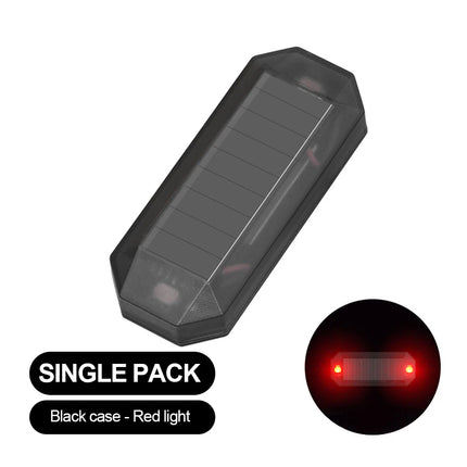 Mini Solar Power Car Warning Light LED Flashlight Car Motorcycles Alarm Lamp In-Night Caution Strobe Warning Light Running Lamp