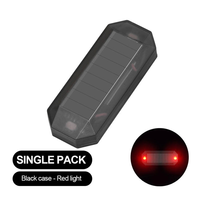 Mini Solar Power Car Warning Light LED Flashlight Car Motorcycles Alarm Lamp In-Night Caution Strobe Warning Light Running Lamp