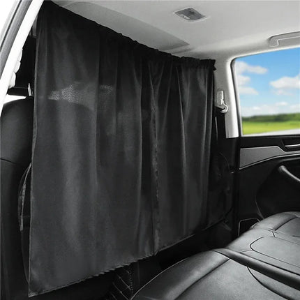 Car Privacy Curtains Universal Divider Curtain Between Rear Seat Auto Blackout Sun Shades Side Window Covers