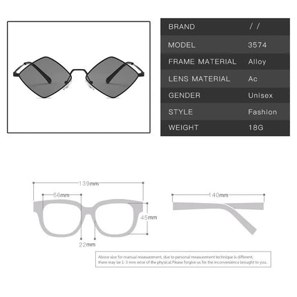 2025 Punk Small Diamond Sunglasses Women Brand Designer Square Steampunk Sun Glasses Men Metal Frame Eyewear Gafas De Sol Mujer