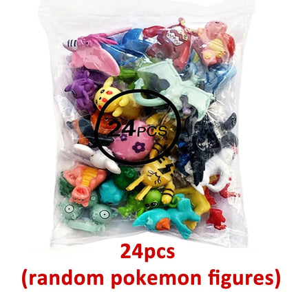 24Pcs/Set Pokemon Action Figure 2-3CM Not Repeating Mini Figures Model Toy Pikachu Anime Kids Collect Dolls Birthday Gifts