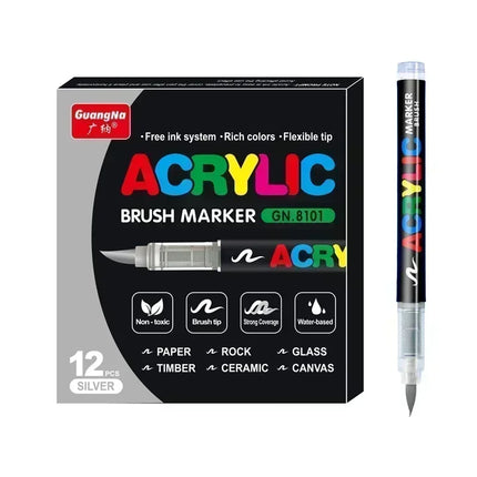 12/24/36/48/72/120 PCS GuangNa Acrylic Color Soft Head Markers Painted Graffiti Christmas Gfit Marker Set Festival Art Supply