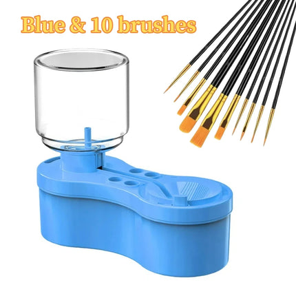 New Paint Brush Cleaner With Drain Button Automatic Water Circulation Paint Brush Cleaning Machine Cleaning Bucket Art Tools