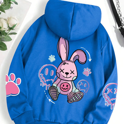 Hip Hop Street Casual Printed Female Hoodies Fashion Hoodie Oversize Loose New Sweatshirts Autumn Warm Fleece Clothing