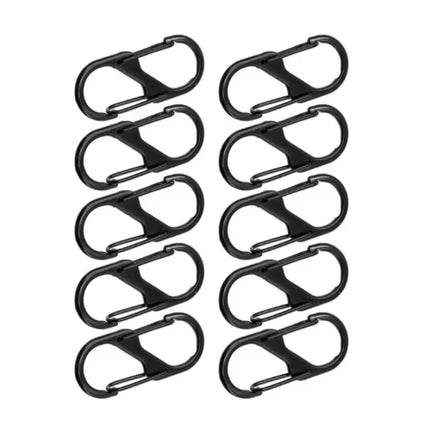 1~10PC Slock Buckles, Metal Double Headed Keychains, Octagonal Buckles, Spring Clips, Camping and Hiking Accessories