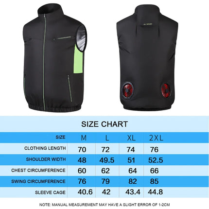 Cooling Vest Ice Fan Vest 3 Gears USB Heat Resistant Air Conditioner Clothes Vest Breathable Wearable Cooling Fan Vest Camping