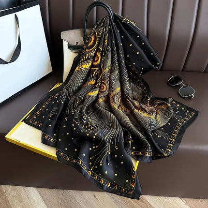 Spring Scarf Women's Luxury Design Polyester Material Smooth Scarf Soft Shawl Beach Scarf
