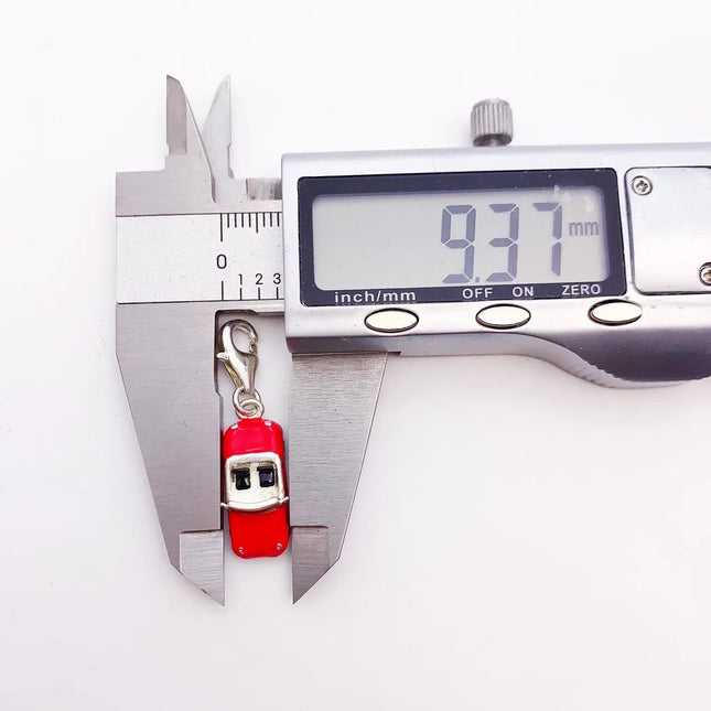 Red Enamel Sports Car Dangle Charm Pendant Autumn Brand New Sterling Silver 925 Trendy Gift