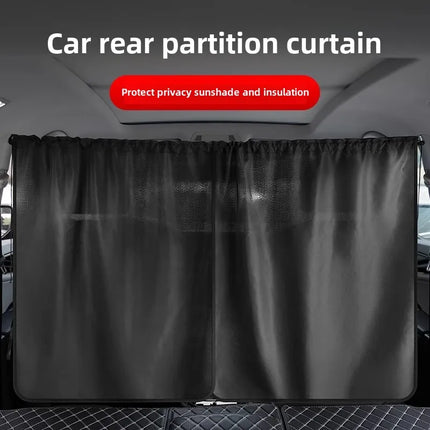 Car Privacy Curtains Universal Divider Curtain Between Rear Seat Auto Blackout Sun Shades Side Window Covers
