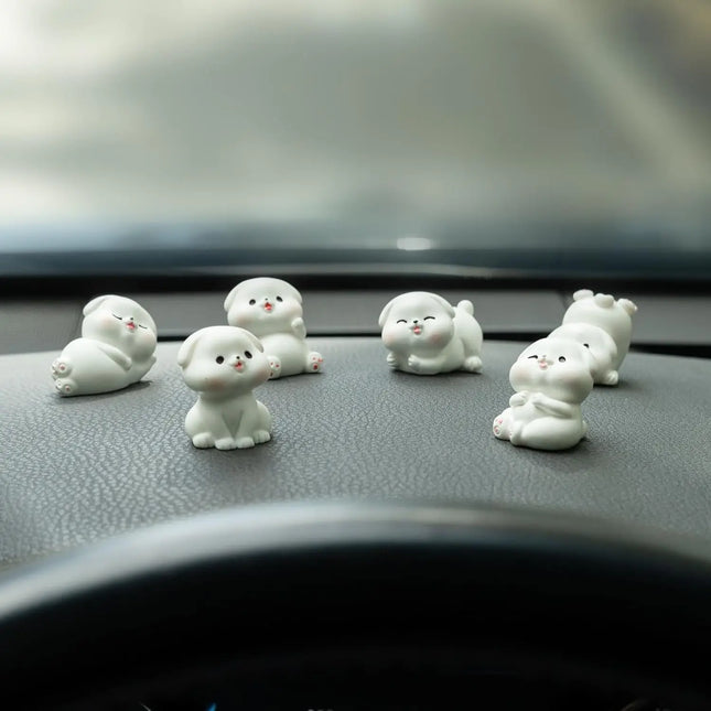Cute Mini Animal Car Dashboard Accessories Fun Animal Car Rear view Mirror Decor Interior Ornaments Fairy Garden Home Car Gifts