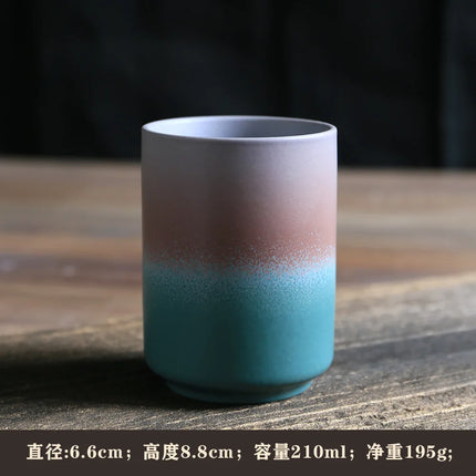 Restaurant Kiln Coffee Cup Japanese Stoneware Mugs Coffee Cups Large Water Cup Japanese Simple Gradient Mug Drinkware Kitchen