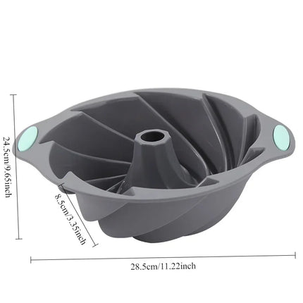 3D Pastry Silicone Cake Mold Baking Set Tools For Cake Pan Kitchen Fluted Tube Savarin Chiffon Pan Bakeware Airfryer Accessories