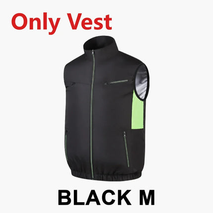 Cooling Vest Ice Fan Vest 3 Gears USB Heat Resistant Air Conditioner Clothes Vest Breathable Wearable Cooling Fan Vest Camping