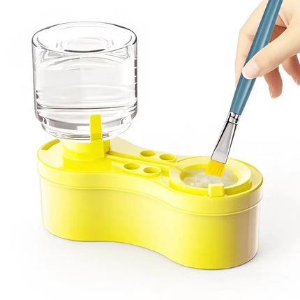 New Paint Brush Cleaner With Drain Button Automatic Water Circulation Paint Brush Cleaning Machine Cleaning Bucket Art Tools