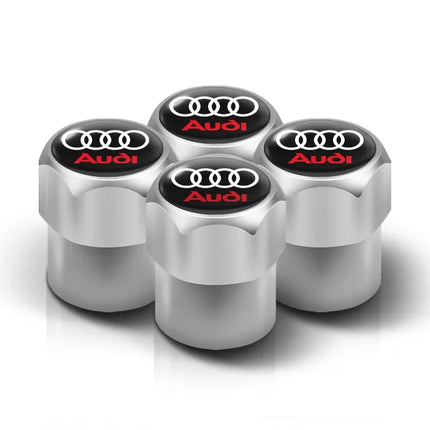 4Pcs Car Wheel Tire Valve Caps Tyre Stem Cover Bolt-In Accessories For Audi Sline A6 Q7 A7 S3 A8 A3 RS A1 A5 A4 Quattro Q5 Q3 TT