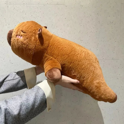 Kawaii Capybara Plush Toy Stuffed Capibara Fluffy Doll Long Sleep Soft Pillow Sofa Cushion Nap Sleeping Toys for School  Xmas
