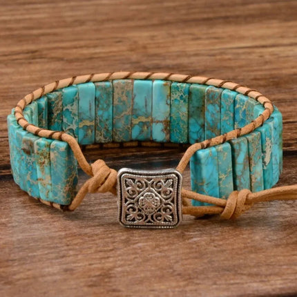 Bohemian 7 Chakra Stone Bracelet For Women Colorful Emperor Stone Braided Rope Woven Wrist Bangle Men Fashion Jewelry Gift