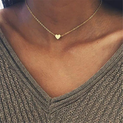Simple Pearl Beads Chic Exquisite Necklace Gold Color Thin Chain Minimalist Charm Collar Jewelry Women