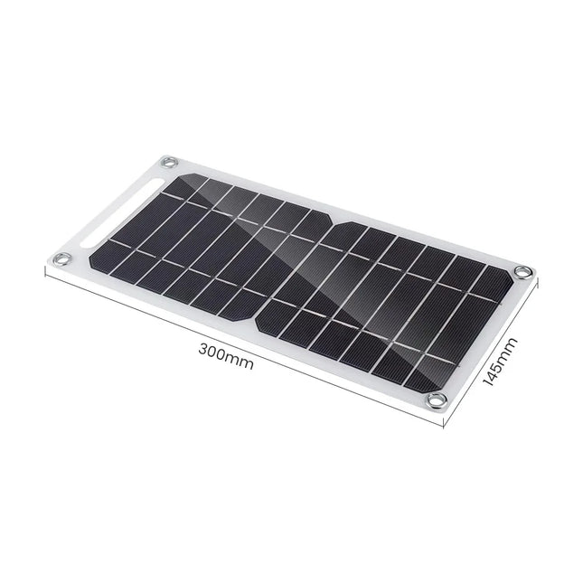 5-35W Solar Panel With USB Waterproof Outdoor Hiking And Camping Portable Battery Mobile Phone Charging Bank Charging Panel 6.8V