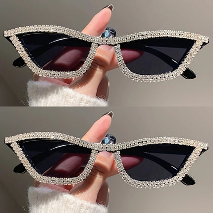 1PC Rhinestone Sunglasses Party Glasses Cat eye Sunglasses Cat eye Glasses Eyewear for Women Men Bar sunglasses