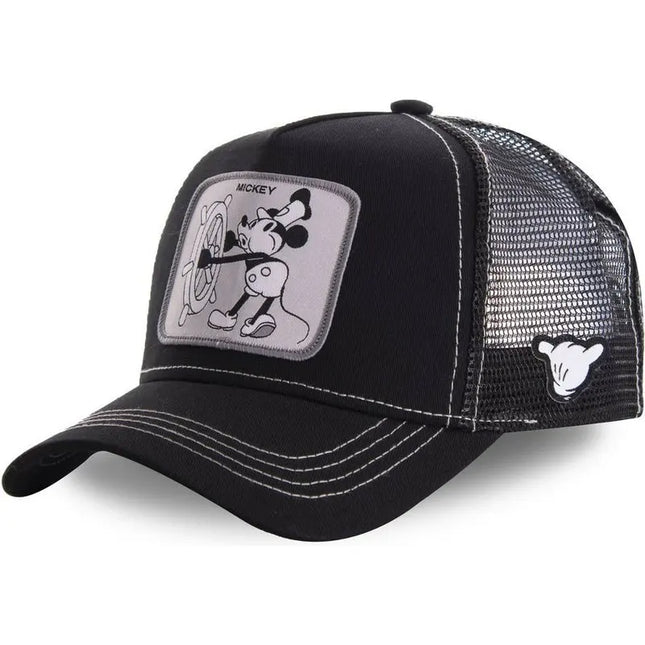 High Quality Disney Styles Anime Cartoon Snapback Cotton Baseball Cap Men Women Hip Hop Dad Hat Trucker Mesh Hat Dropshipping