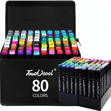 24-80 Colors Double Headed Oily Art Marker Pen Set for Draw Sketching Oily Tip Based Markers Graffiti Manga School Art Supplies