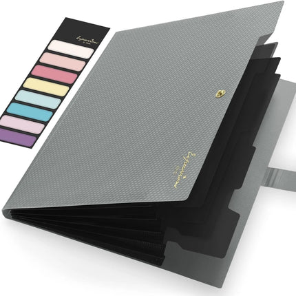 Expanding File Folder,5 Pocket Folders for Documents,Portable Paper Organizer for School Office Supplies,A4 Size