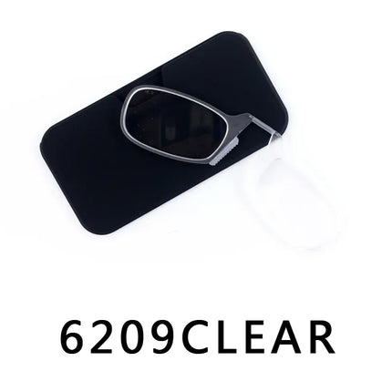 Nose Clip Reading Glasses Man High Quality Men Portable Foam Nose Glasses  for Seniors Transparent Eyeglasses with Case