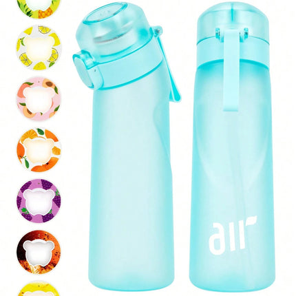 1pc Air Water Bottle With 1pc Random Flavor Pods Portable Transparent With Straw Leak Proof Suitable for Outdoor Sports
