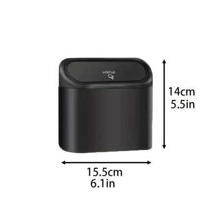 1Pcs Leak-proof Mini Car Trash Can with Lid Small Car Accessories Includes 60 (300) Garbage Bags for Vehicle Interior