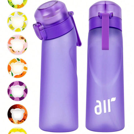 1pc Air Water Bottle With 1pc Random Flavor Pods Portable Transparent With Straw Leak Proof Suitable for Outdoor Sports