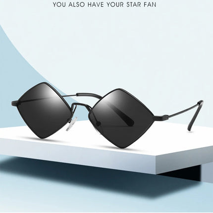 2025 Punk Small Diamond Sunglasses Women Brand Designer Square Steampunk Sun Glasses Men Metal Frame Eyewear Gafas De Sol Mujer