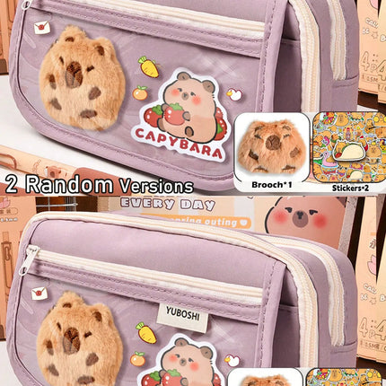 1Pc Large Capacity Pencil Case Flip Cover Stationery Pencil Bag Simple Stationery Storage bag School Office Supplies Stationery